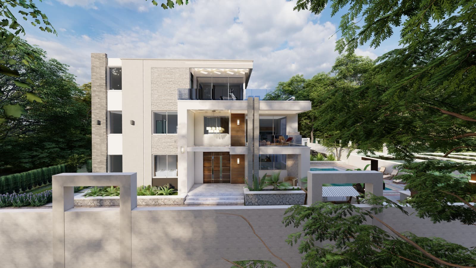 luxury contemporary multi-level mansion by Toshabuild Africa Limited